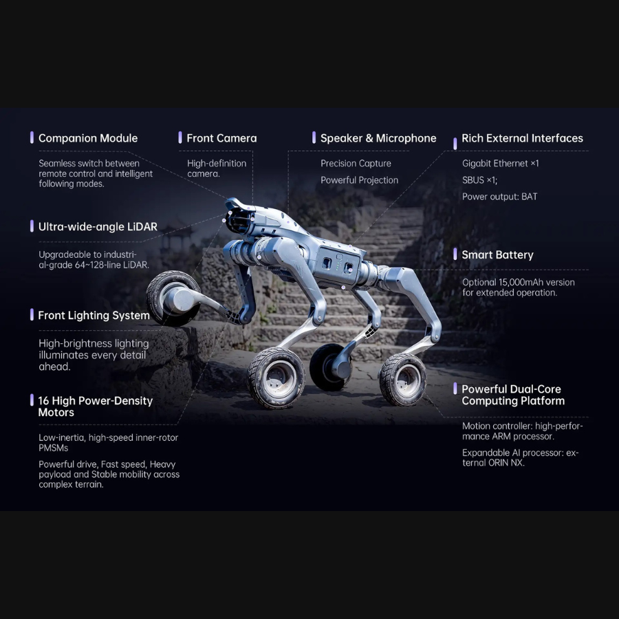 Unitree A2-W Industrial Wheeled Quadruped Robot