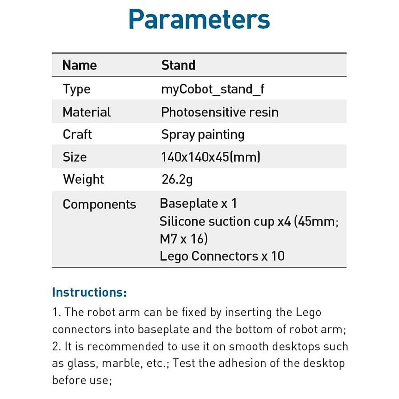 Flat Base for myCobot