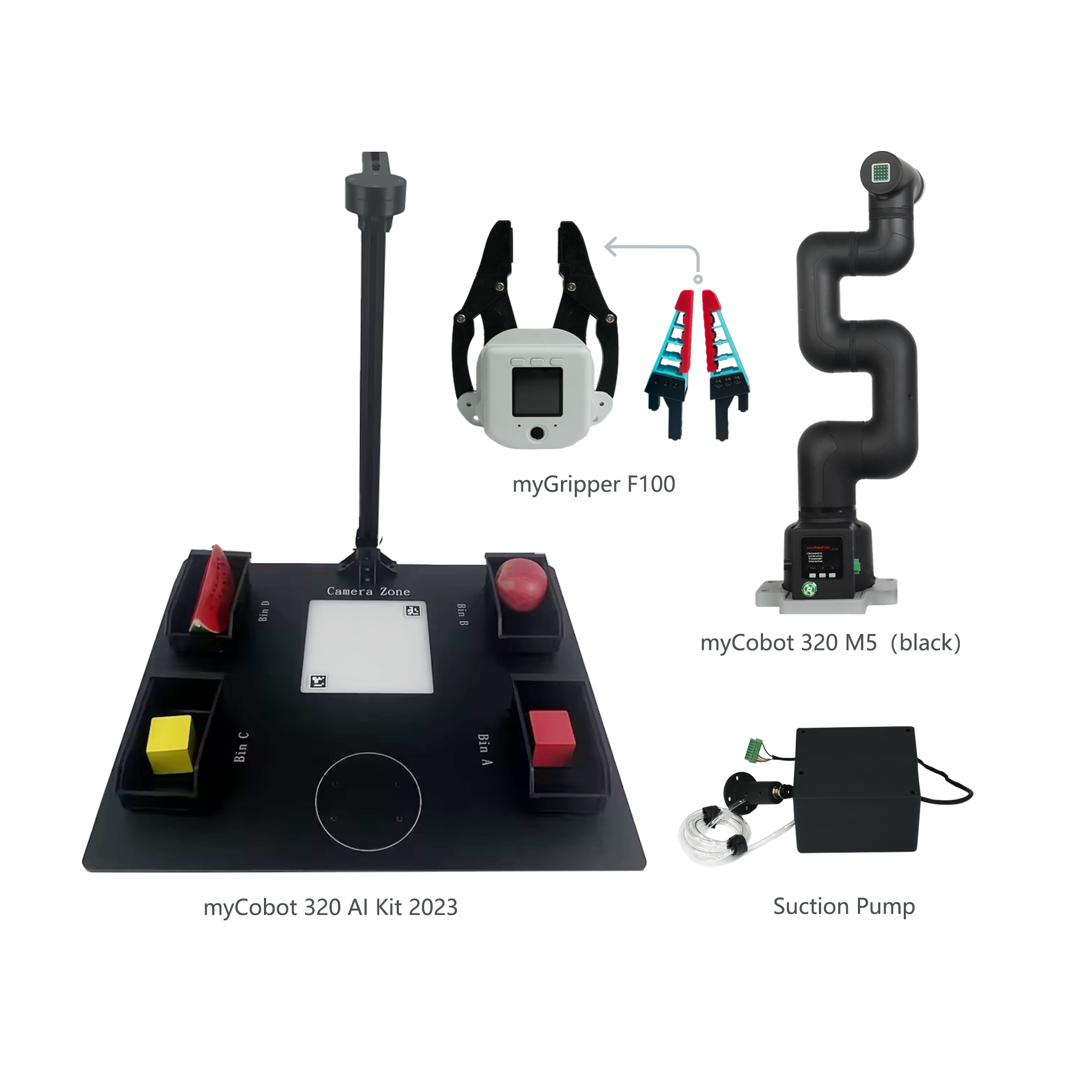 Artificial Intelligence (AI) 3D Vision Kit for myCobot 320 Desktop Robotic Arms with Camera