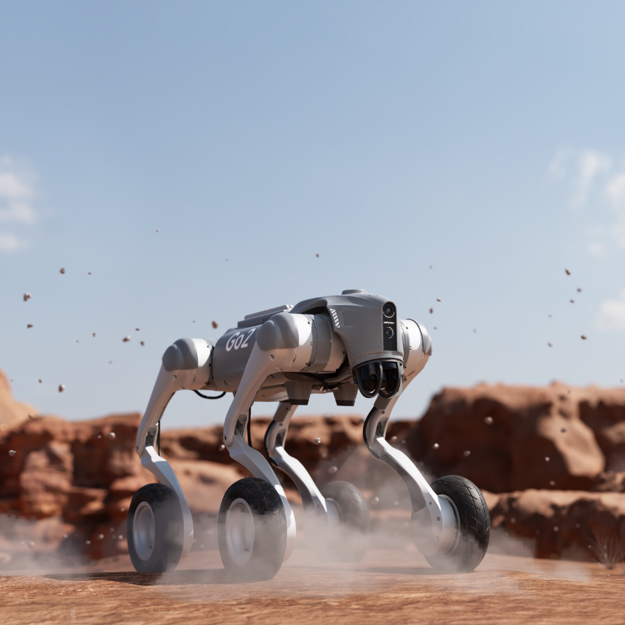 Unitree GO2-W AI Quadruped Robot Dog with Wheels
