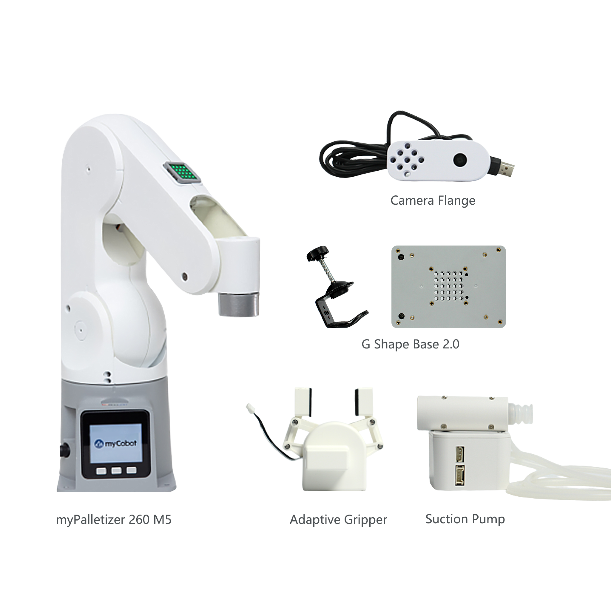 Elephant Robotics myPalletizer 260 M5Stack - The Most Compact 4-Axis Robotic Arm (Dual Screen Version)